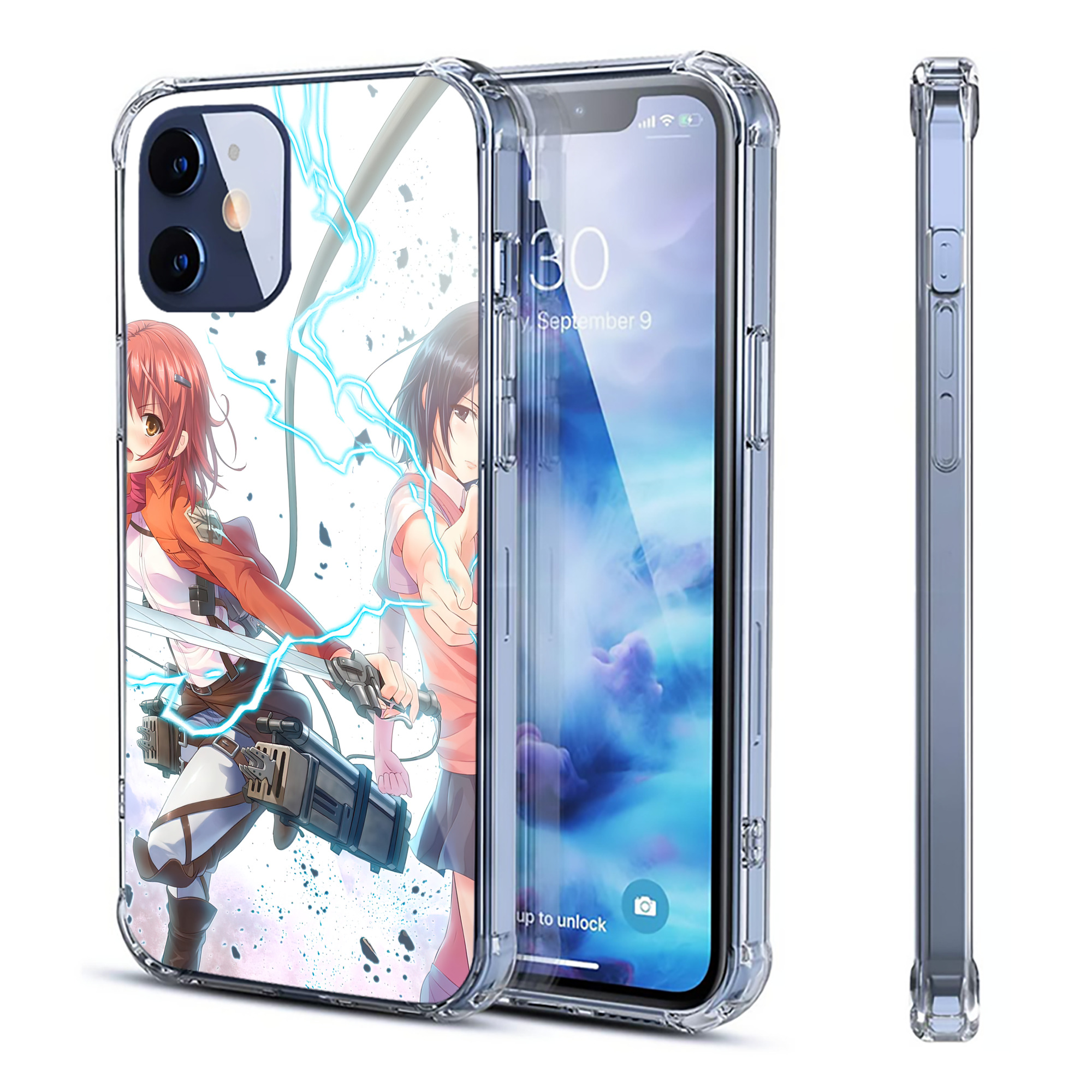 （画像用） 進撃の巨人 Attack on Titan 【iPhone 12シリーズ対応】透明スマホケース（クリアソフトケース）